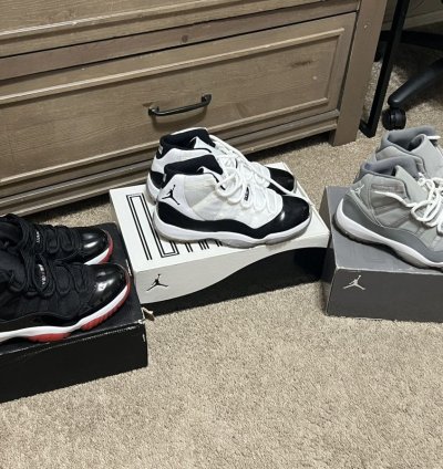 Jordan 11 Bundle Of 3 Bred Cool Grey Concord