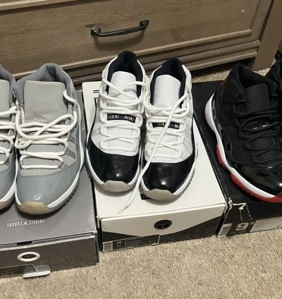 Jordan 11 Bundle Of 3 Bred Cool Grey Concord