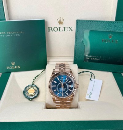 Rolex Sky-dweller Rose Gold Blue Jubilee 2025