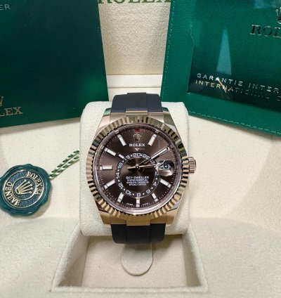 Rolex Sky-dweller Rose Gold Chocolate Dial 2023