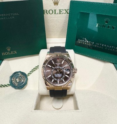 Rolex Sky-dweller Rose Gold Chocolate Dial 2023