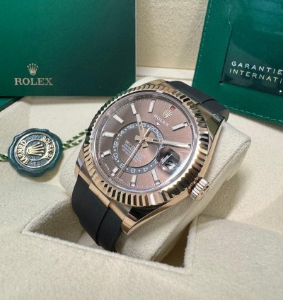 Rolex Sky-dweller Rose Gold Chocolate Dial 2023