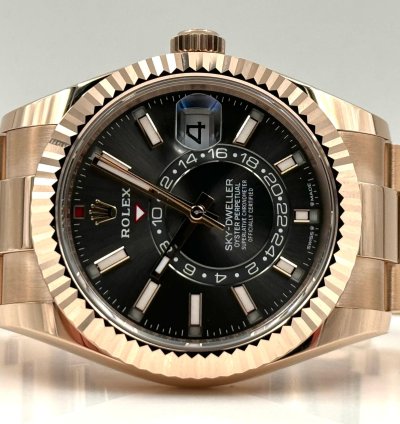 Rolex Sky-dweller Rose Gold Rhodium Dial Oyster Bracelet 336935 Unworn 2023