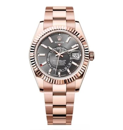 Rolex Sky-dweller Rose Gold Slate Dial 42mm