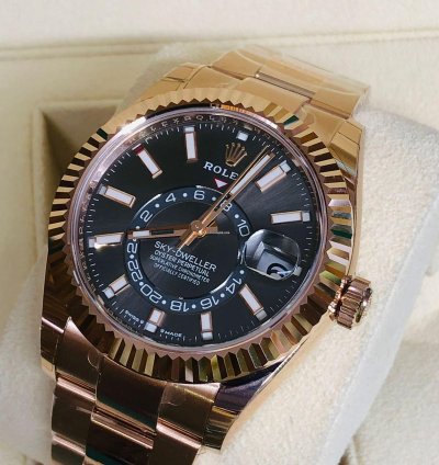 Rolex Sky-dweller Rose Gold Slate Dial 42mm