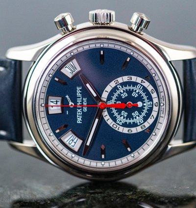 Patek Philippe Annual Calendar Chronograph 5960g Blue Dial Full Set 2022 18k Whitegold
