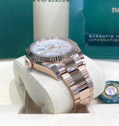 Rolex Sky-dweller Rose Gold White Dial 2022 Full Set