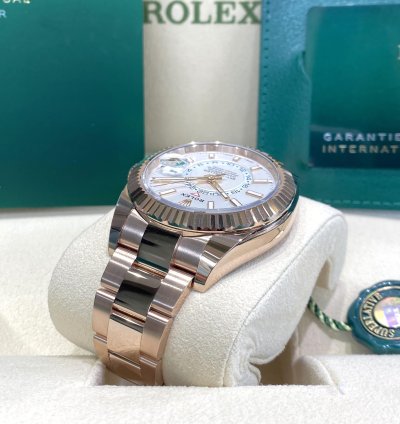 Rolex Sky-dweller Rose Gold White Dial 2022 Full Set