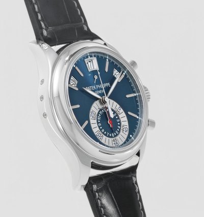Patek Philippe Annual Calendar Chronograph 5960p Chronograph Platinum Blue Dial