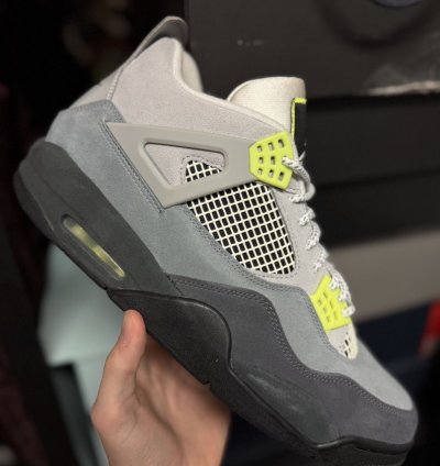 Jordan 4 Neon Size 13 Replacement Box Clean