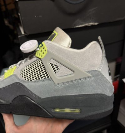 Jordan 4 Neon Size 13 Replacement Box Clean