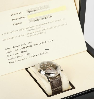 Patek Philippe Annual Calendar Chronograph 5960p-001 Anthracite Dial Complete 2008