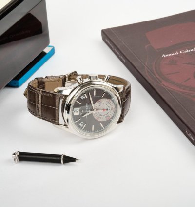 Patek Philippe Annual Calendar Chronograph 5960p-001 Anthracite Dial Complete 2008