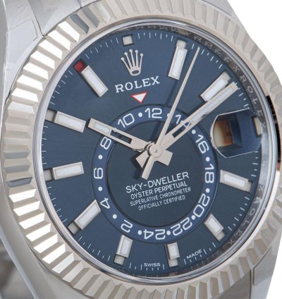 Rolex Sky-dweller Stainless Steel Bright Blue Dial 326934