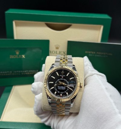 Rolex Sky-dweller Two Tone Jubilee Black Dial New 2023 336933