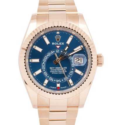 Rolex Sky-dweller Unworn 2023 Papers Rolex Sky-dweller 18k Rose Gold Blue-green 42mm 336935