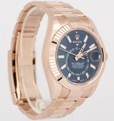 Rolex Sky-dweller Unworn 2023 Papers Rolex Sky-dweller 18k Rose Gold Blue-green 42mm 336935