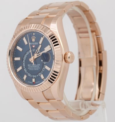 Rolex Sky-dweller Unworn 2023 Papers Rolex Sky-dweller 18k Rose Gold Blue-green 42mm 336935