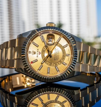 Rolex Sky-dweller Unworn 2024 Sky-dweller 42mm 336938 Champagne Dial