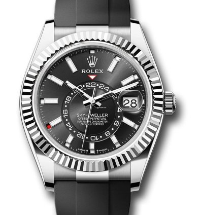 Rolex Sky-dweller Unworn Complete Set Sky-dweller 336239 42mm Black Dial Oysterflex Rubber Band