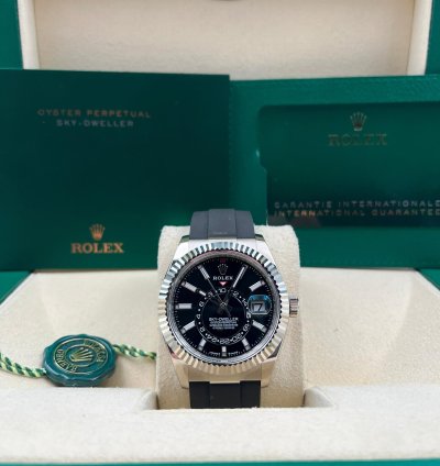Rolex Sky-dweller Unworn Sky-dweller 42mm Black Dial White Gold Oysterflex 336239 Box Papers 2024