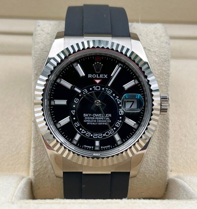 Rolex Sky-dweller Unworn Sky-dweller 42mm Black Dial White Gold Oysterflex 336239 Box Papers 2024