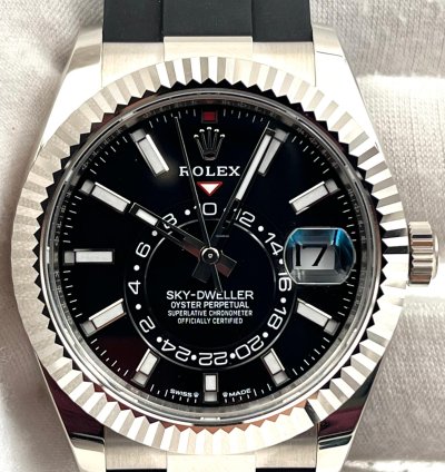 Rolex Sky-dweller Unworn Sky-dweller 42mm Black Dial White Gold Oysterflex 336239 Box Papers 2024