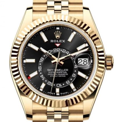 Rolex Sky-dweller Unworn Sky-dweller 42mm Black Dial Yellow Gold Jubilee Bracelet 336938 Box Papers 2024
