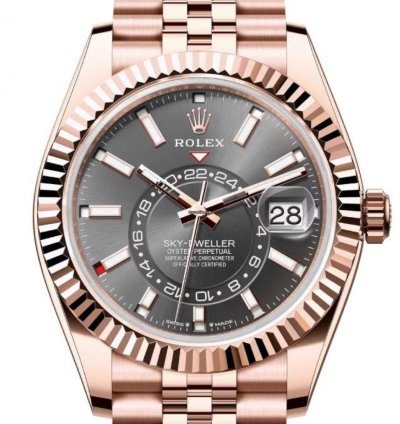 Rolex Sky-dweller Unworn Sky-dweller 42mm Rhodium Dial Rose Gold Jubilee Bracelet 336935 Box Papers 2024