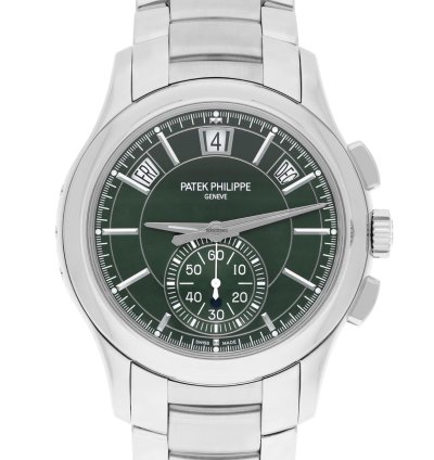 Patek Philippe Annual Calendar Chronograph Complications 5905 1a-001 Stainless Steel Watch Green Dial 2021