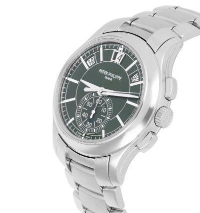 Patek Philippe Annual Calendar Chronograph Complications 5905 1a-001 Stainless Steel Watch Green Dial 2021