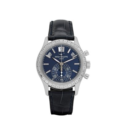 Patek Philippe Annual Calendar Chronograph Complications 5961p-001 Annual Calendar Platinum Baguette Blue Dial 2023
