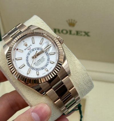 Rolex Sky-dweller White Dial Everose 2021
