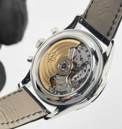 Patek Philippe Annual Calendar Chronograph Complications 5961p-001 Annual Calendar Platinum Baguette Blue Dial 2023