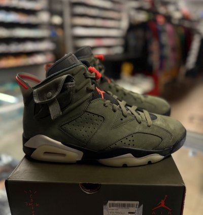 Jordan 6 Travis Scott Olive cn1084-200 Og Size 9