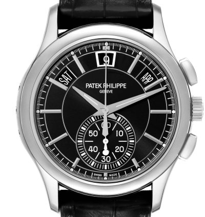 Patek Philippe Annual Calendar Chronograph Complications Annual Calendar Black Dial Platinum Watch 5905