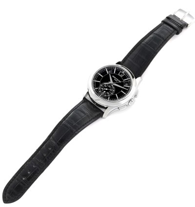 Patek Philippe Annual Calendar Chronograph Complications Annual Calendar Black Dial Platinum Watch 5905