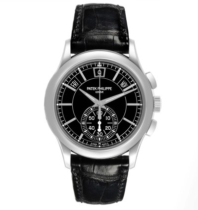 Patek Philippe Annual Calendar Chronograph Complications Annual Calendar Platinum Mens Watch 5905 Box Papers