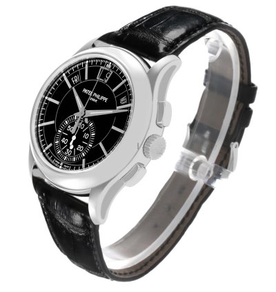 Patek Philippe Annual Calendar Chronograph Complications Annual Calendar Platinum Mens Watch 5905 Box Papers
