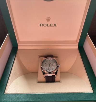 Rolex Sky-dweller White Gold Oysterflex Full Set Unworn 2023 Stunning