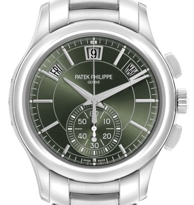 Patek Philippe Annual Calendar Chronograph Complications Annual Calendar Steel Mens Watch 5905 Box Papers