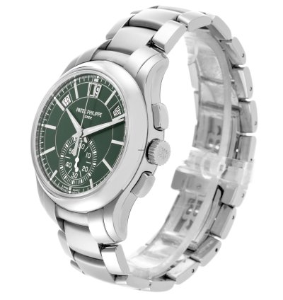 Patek Philippe Annual Calendar Chronograph Complications Annual Calendar Steel Mens Watch 5905 Box Papers