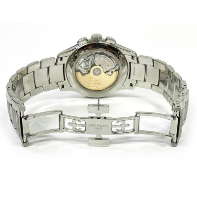 Patek Philippe Annual Calendar Chronograph Complications Stainless Steel Olive Green Dial 5905 1a-001