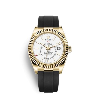 Rolex Sky-dweller Yellow Gold 42mm White Dial Oysterflex 326238