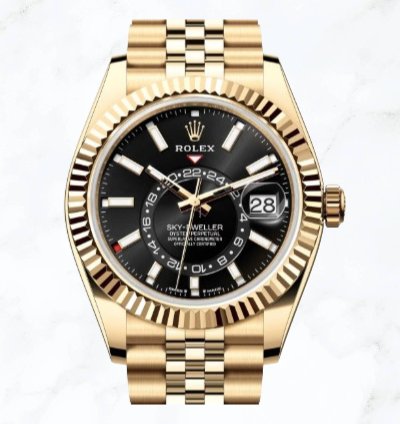 Rolex Sky-dweller Yellow Gold Black Dial 336938 new Unworn