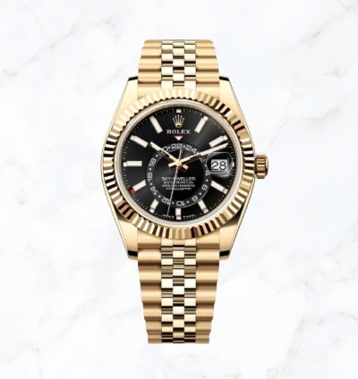 Rolex Sky-dweller Yellow Gold Black Dial 336938 new Unworn