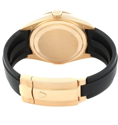Rolex Sky-dweller Yellow Gold Black Dial Oysterflex Mens Watch 336238 Unworn