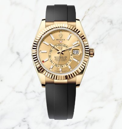 Rolex Sky-dweller Yellow Gold Champagne Dial 336238 new Unworn
