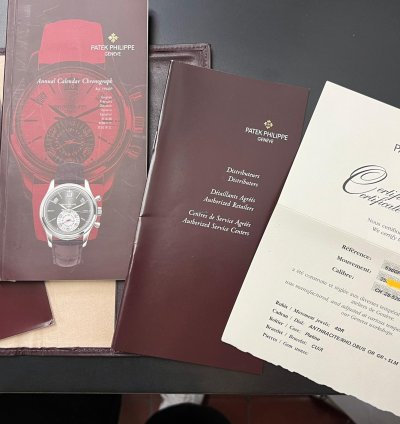 Patek Philippe Annual Calendar Chronograph Full Set Platino Platinum