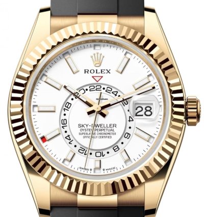 Rolex Sky-dweller Yellow Gold Sky-dweller White Dial Oysterflex 336238 Unworn 2024